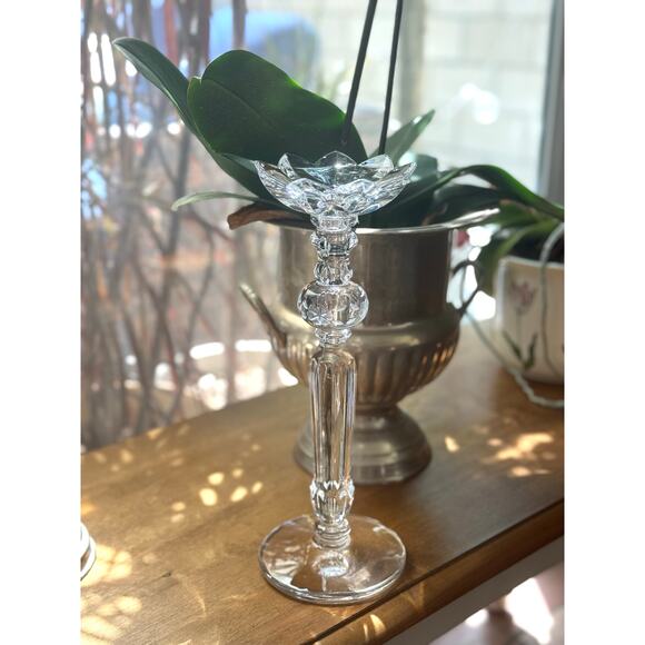 Vintage Gotham Chantilly 12 inch Lead Crystal Candlestick - Picture 1 of 10